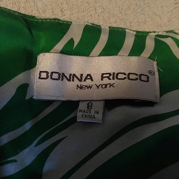 Donna Ricco Green & white dress - Picture 5 of 5